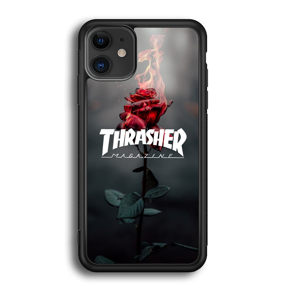 Thrasher Rose Flame iPhone 12 Case - Carneyforia