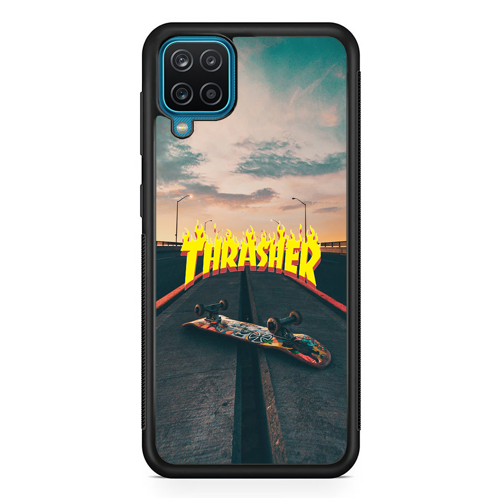 Thrasher Skate View Samsung Galaxy A12 Case - Carneyforia