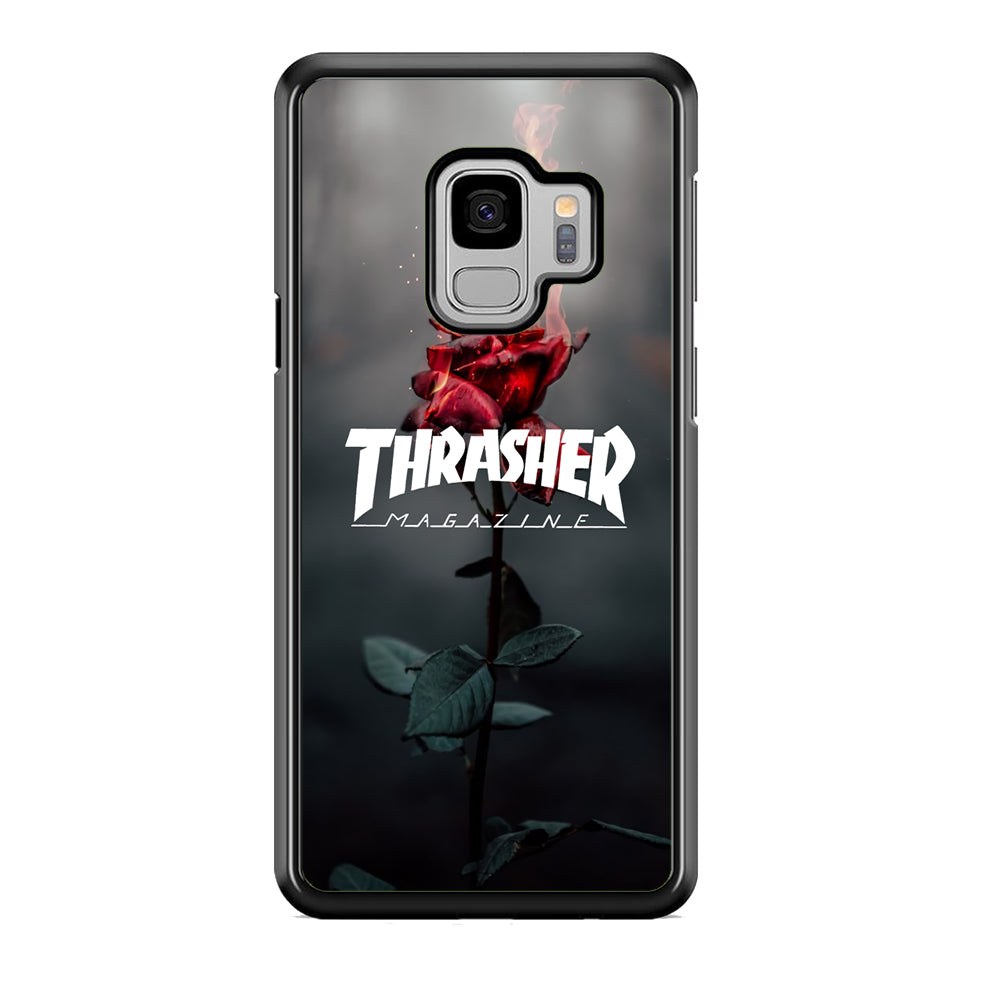 Thrasher Rose Flame Samsung Galaxy S9 Case Default Title
