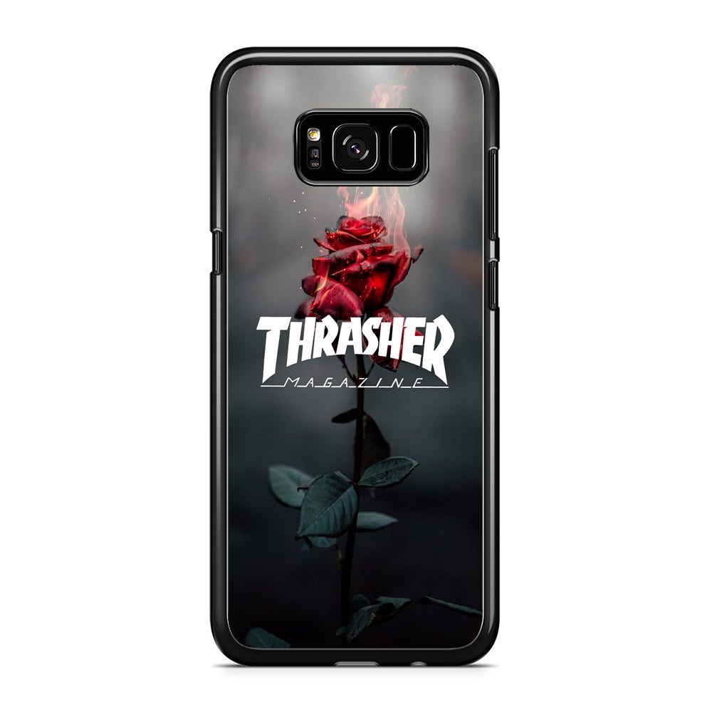 Thrasher Rose Flame Samsung Galaxy S8 Case - Carneyforia