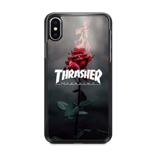 Thrasher Rose Flame iPhone XS Case - Carneyforia