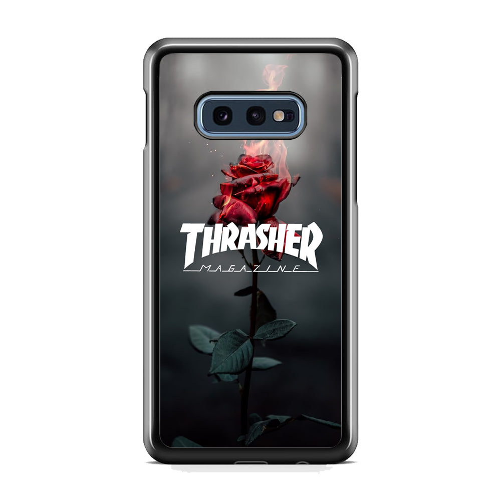 Thrasher Rose Flame Samsung Galaxy S10E Case - Carneyforia