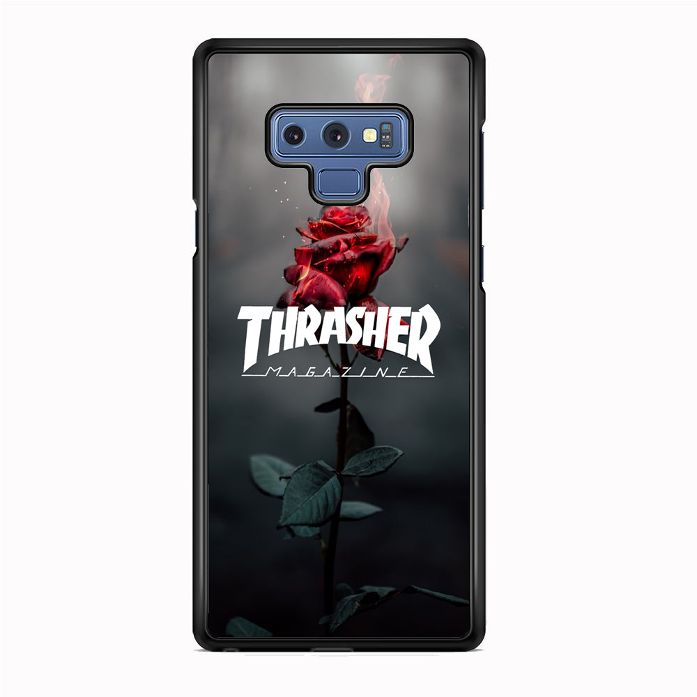 Thrasher Rose Flame Samsung Galaxy Note 9 Case - Carneyforia