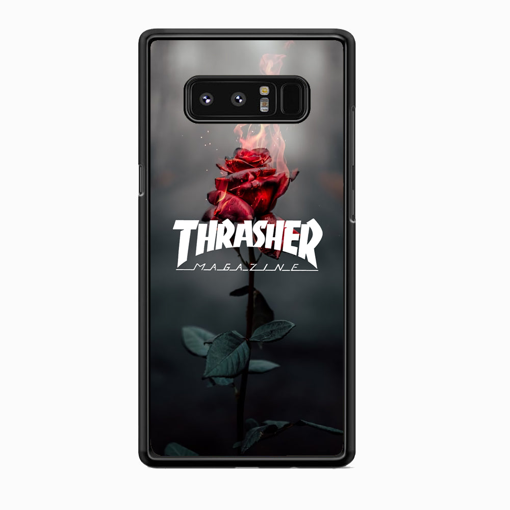 Thrasher Rose Flame Samsung Galaxy Note 8 Case - Carneyforia