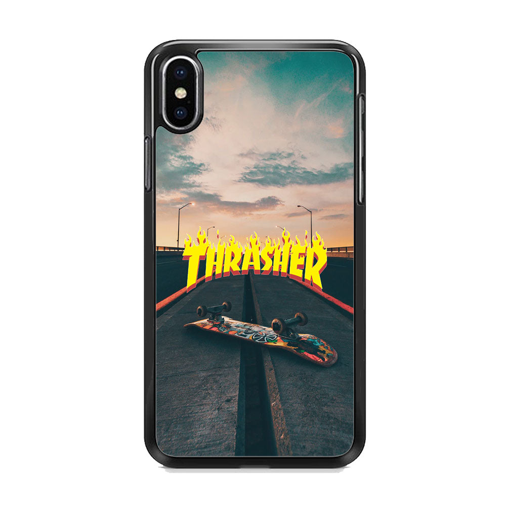 Thrasher Skate View iPhone X Case - Carneyforia