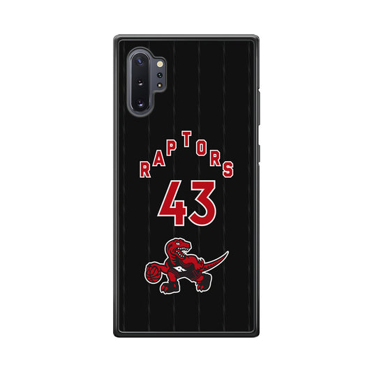 Toronto Raptors on 43 Jersey Samsung Galaxy Note 10 Plus Case