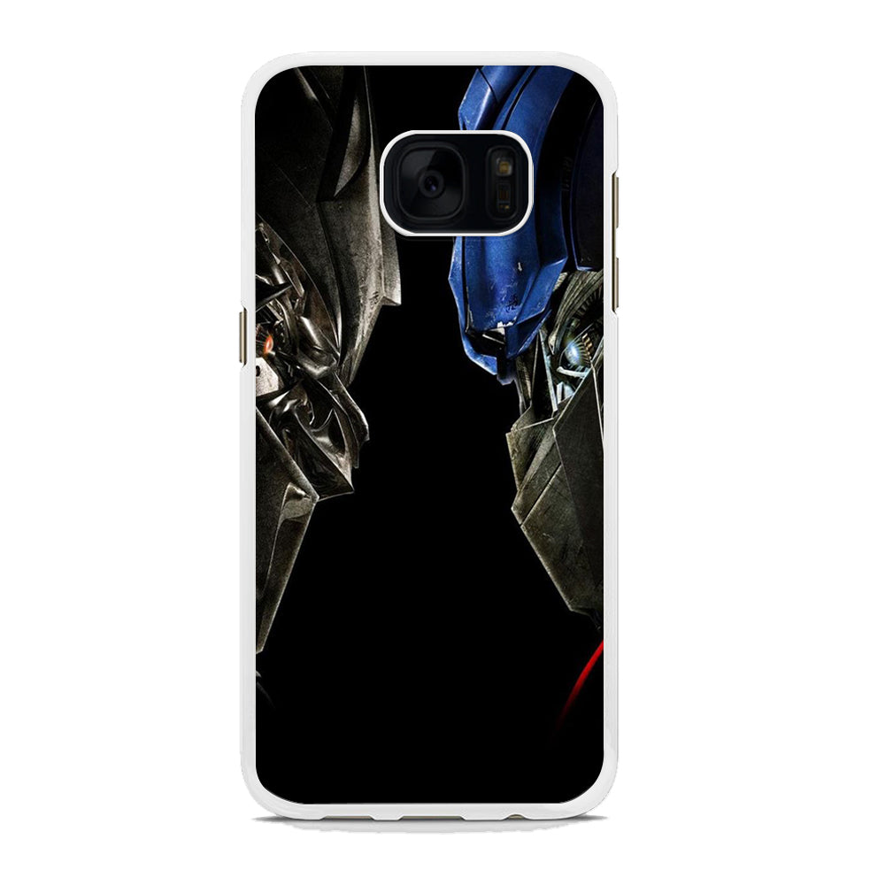 Transformers Battle Classic Samsung Galaxy S7 Case Rubber White (2D Case)