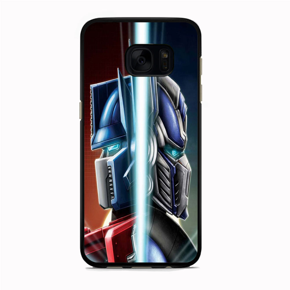 Transformers Optimus Prime Character Samsung Galaxy S7 Case Rubber Black (2D Case)