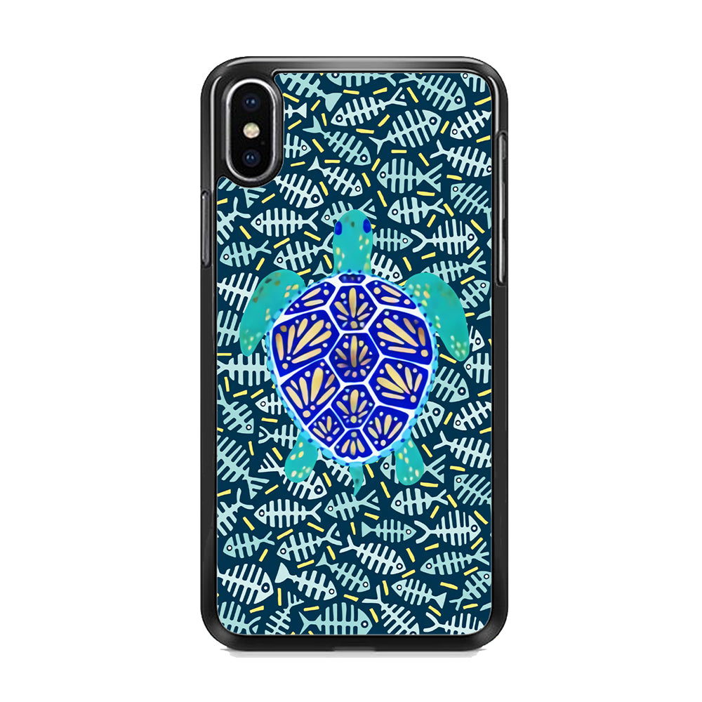 Turtles and Fish Bones iPhone X Case