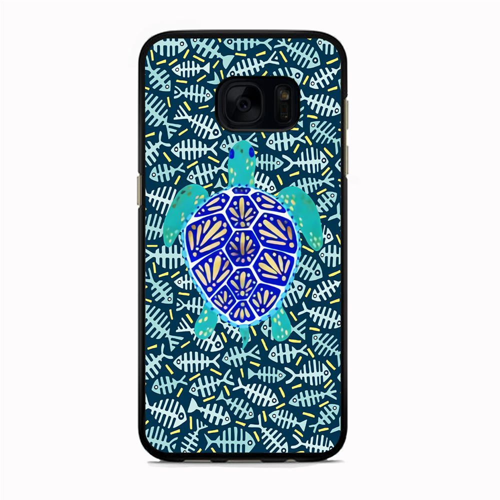 Turtles and Fish Bones Samsung Galaxy S7 Edge Case