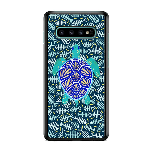 Turtles and Fish Bones Samsung Galaxy S10 Case