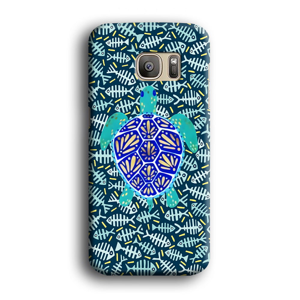 Turtles and Fish Bones Samsung Galaxy S7 Edge Case