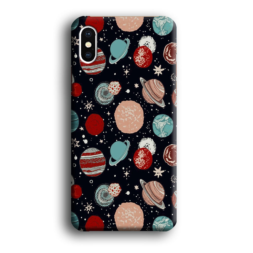 Universe Colorfull Planets iPhone X Case