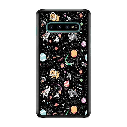 Universe Pets Playing Space Samsung Galaxy S10 Case