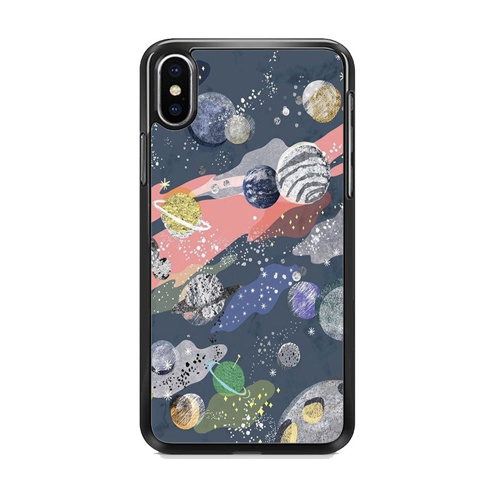 Universe Planet Collage iPhone X Case