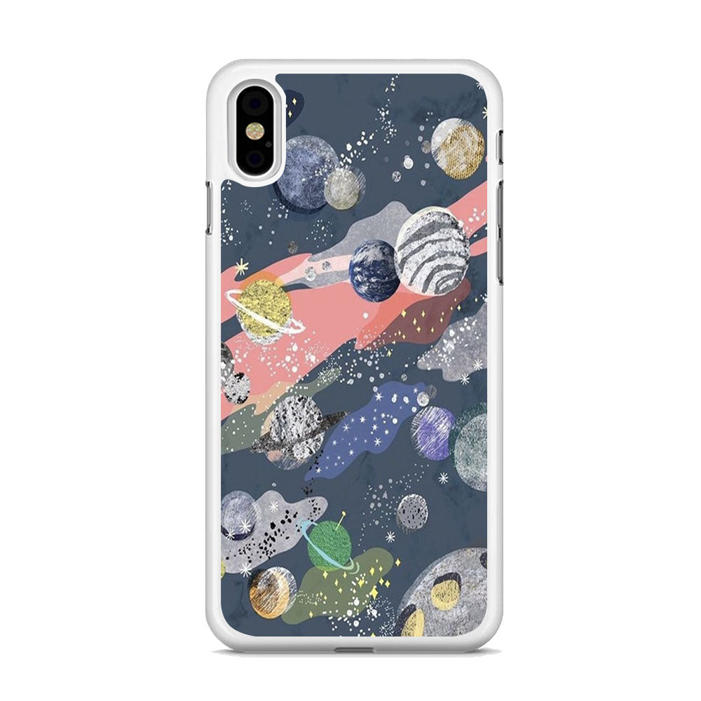 Universe Planet Collage iPhone X Case