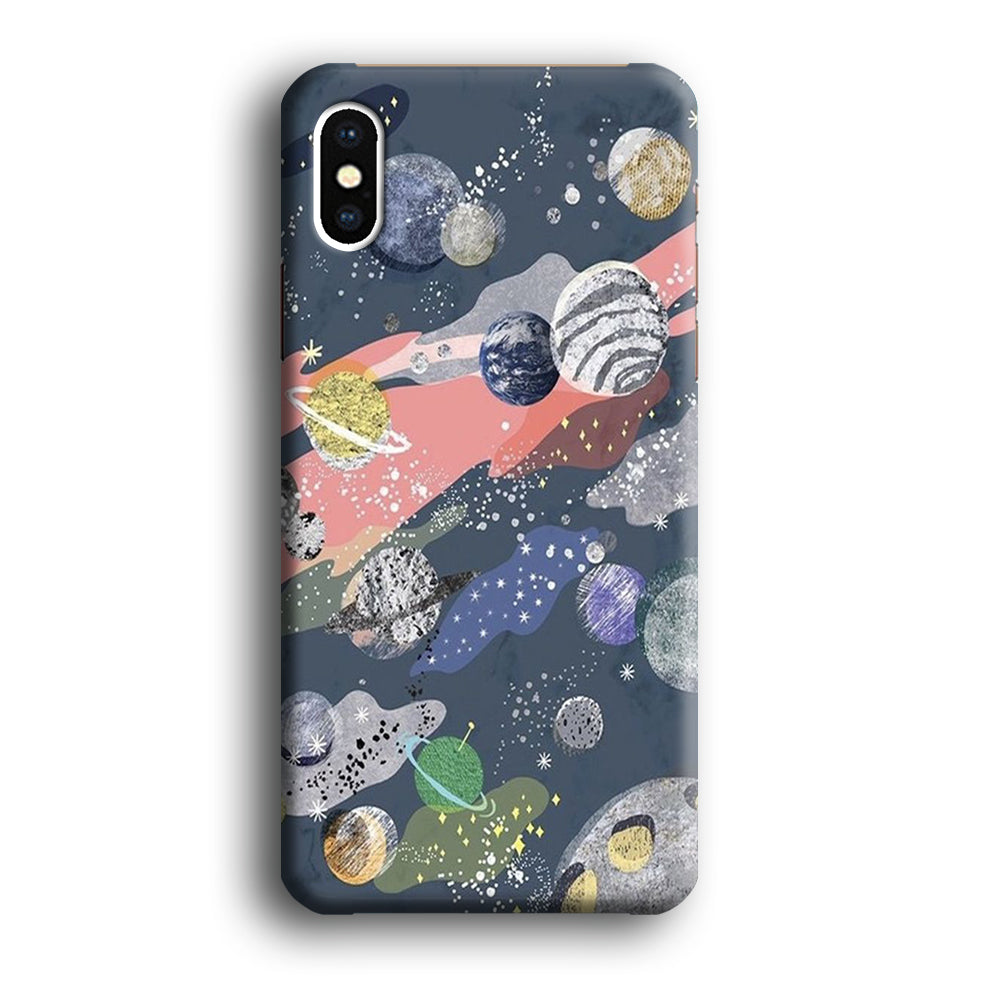 Universe Planet Collage iPhone X Case