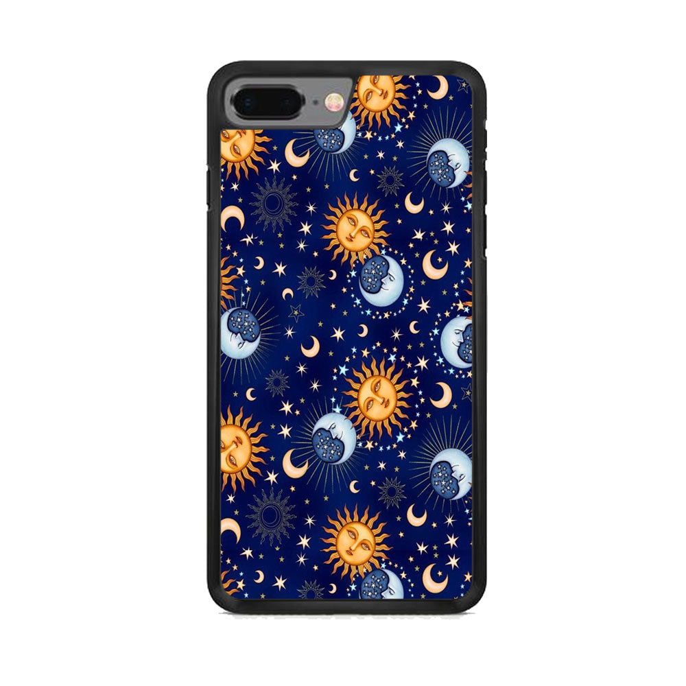 Universe Sun and Moon Face iPhone 7 Plus Case