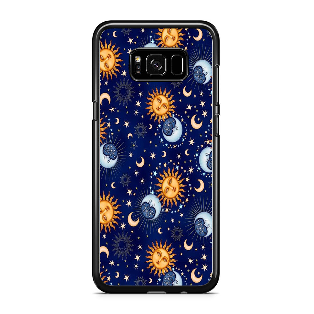 Universe Sun and Moon Face Samsung Galaxy S8 Case