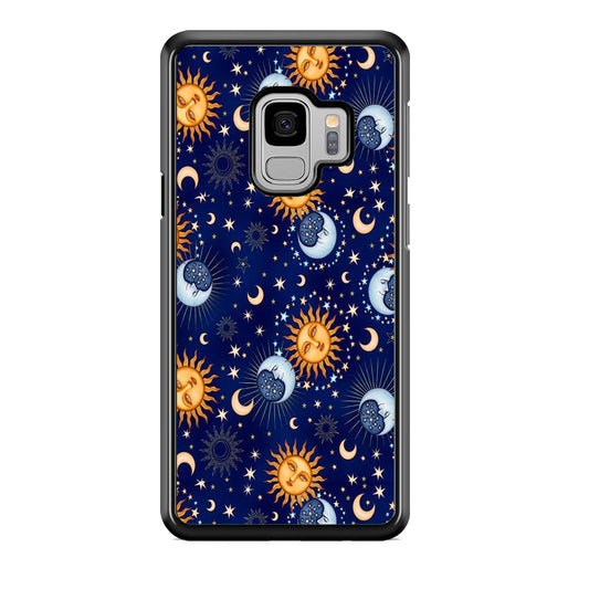 Universe Sun and Moon Face Samsung Galaxy S9 Case