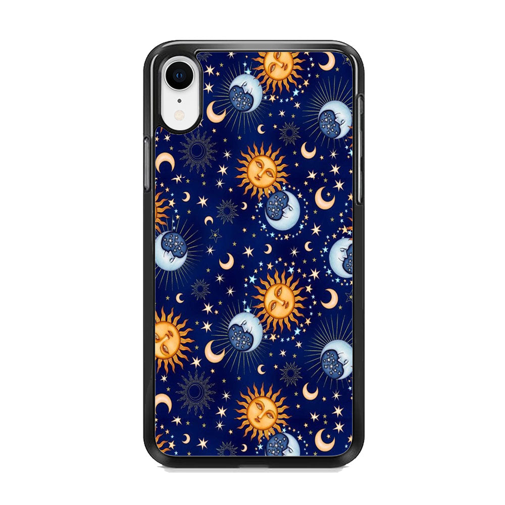 Universe Sun and Moon Face iPhone XR Case