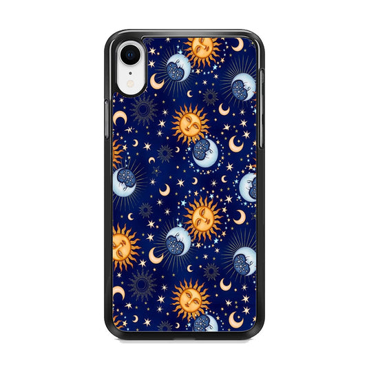 Universe Sun and Moon Face iPhone XR Case