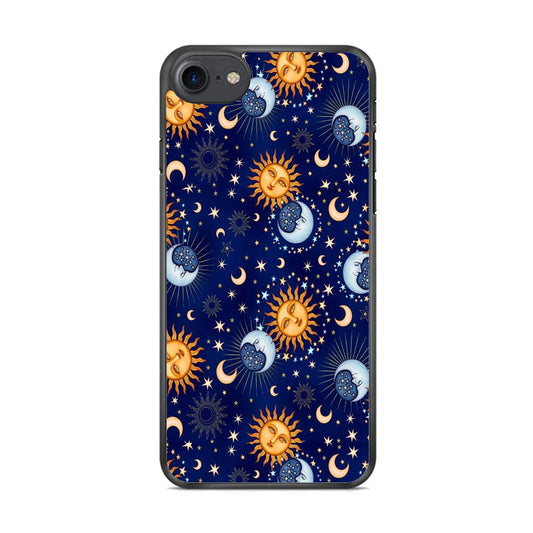 Universe Sun and Moon Face iPhone 7 Case