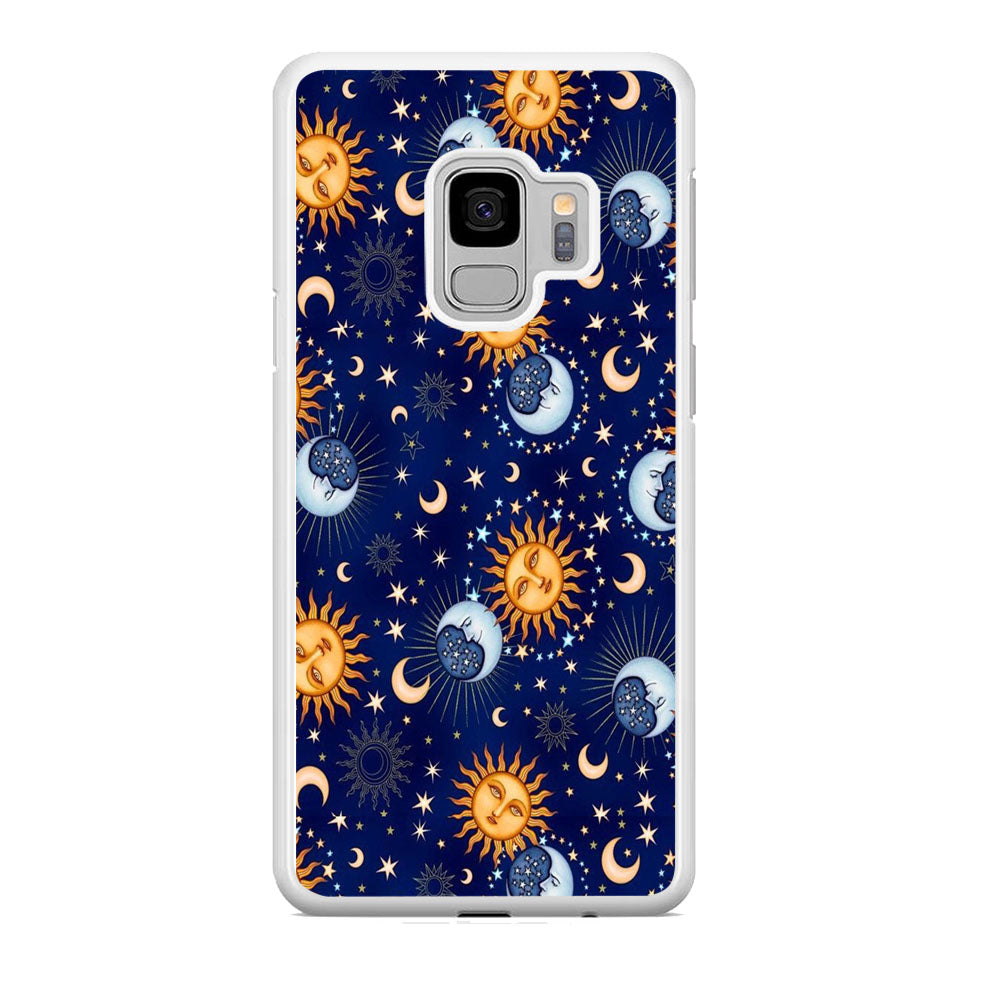 Universe Sun and Moon Face Samsung Galaxy S9 Case