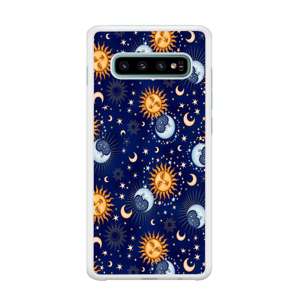 Universe Sun and Moon Face Samsung Galaxy S10 Plus Case