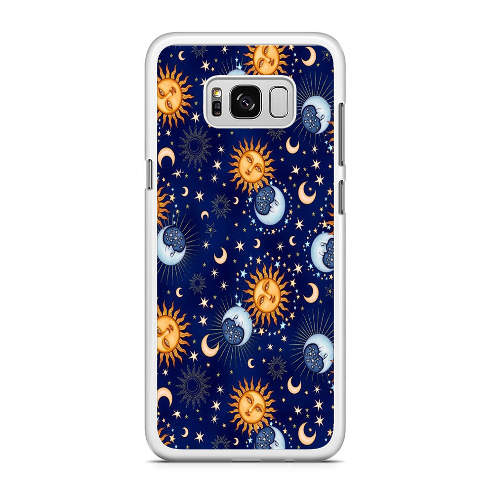 Universe Sun and Moon Face Samsung Galaxy S8 Case
