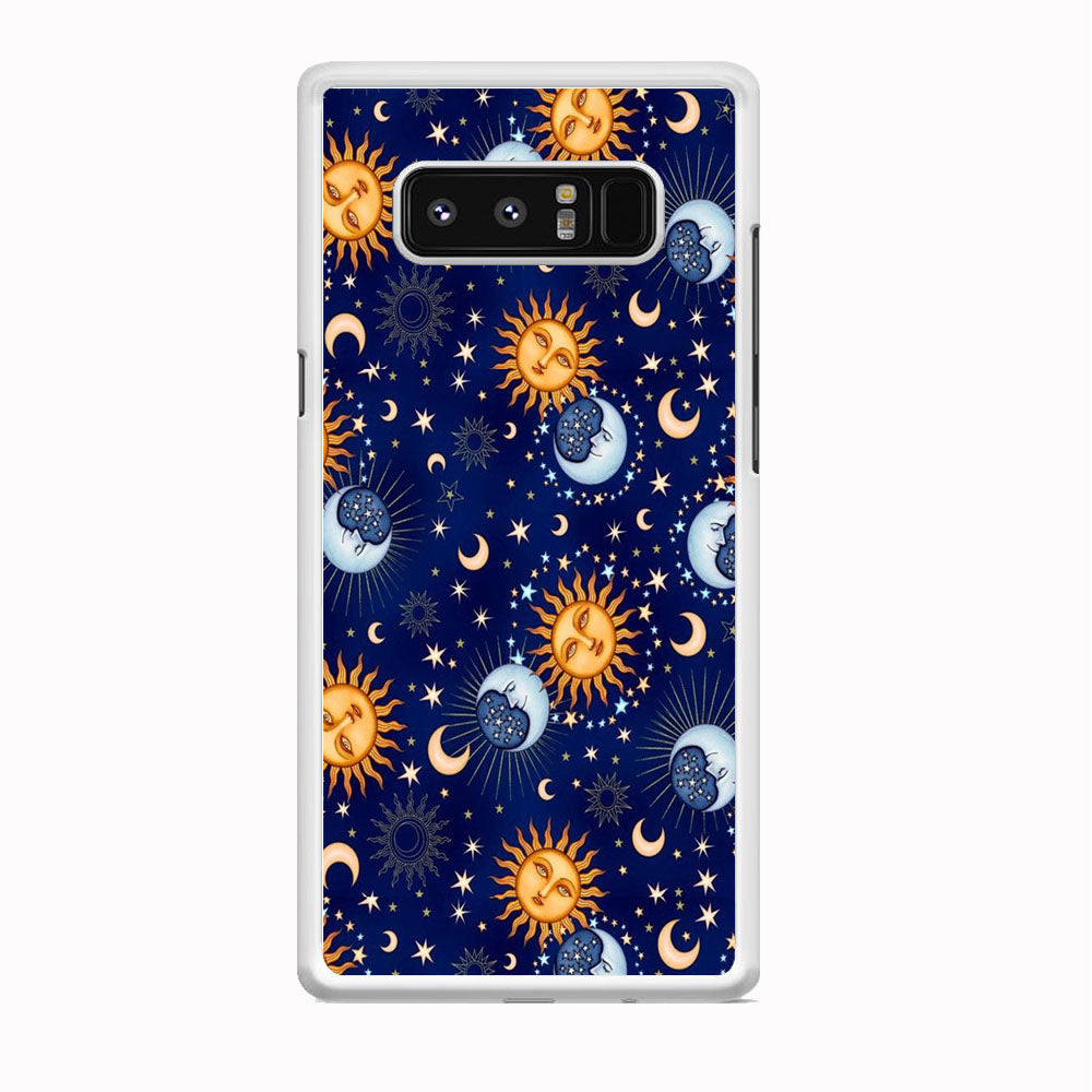 Universe Sun and Moon Face Samsung Galaxy Note 8 Case