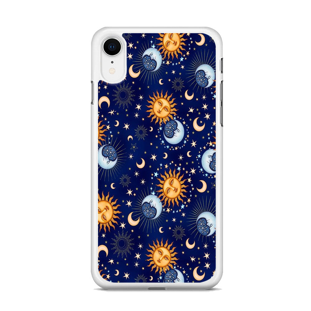 Universe Sun and Moon Face iPhone XR Case
