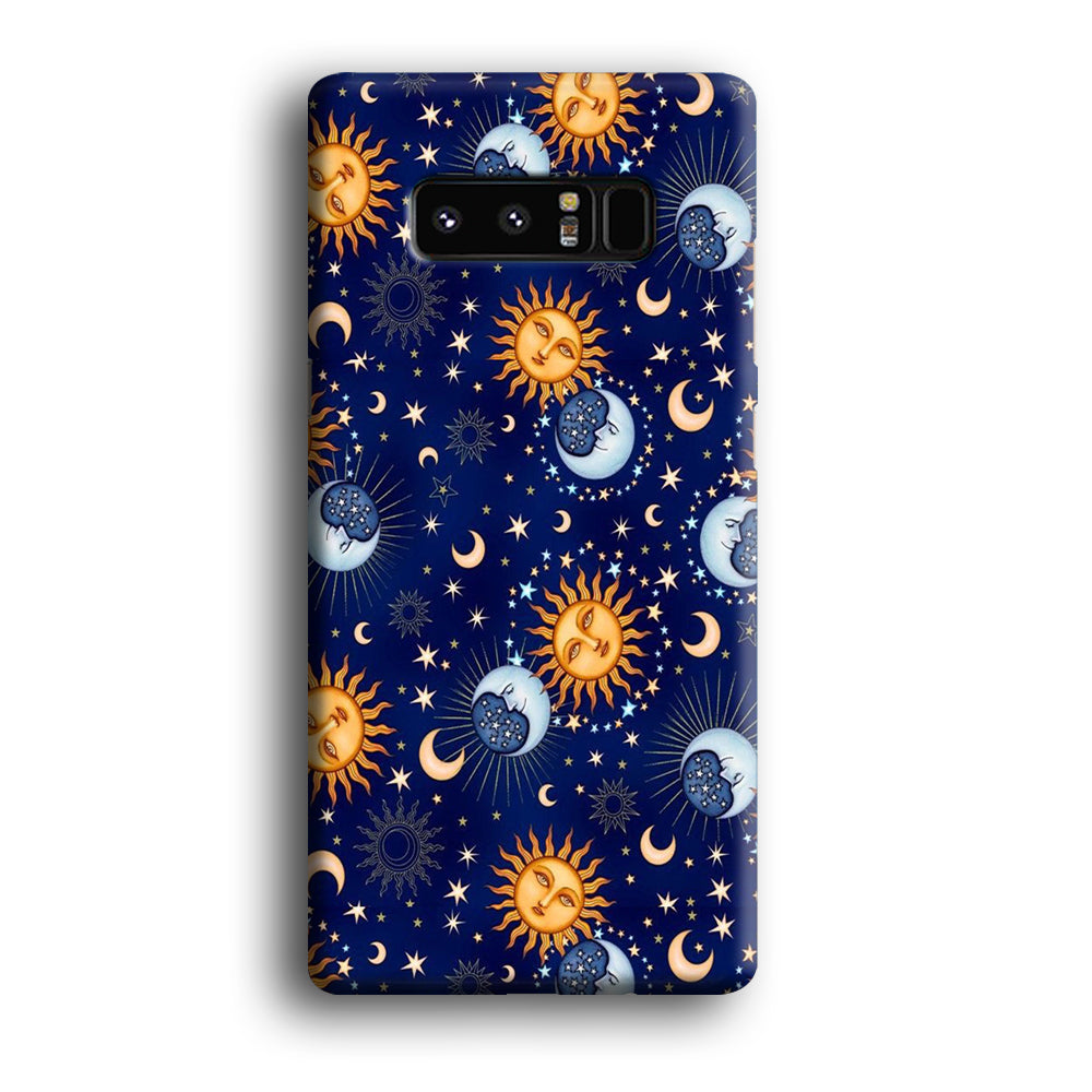 Universe Sun and Moon Face Samsung Galaxy Note 8 Case
