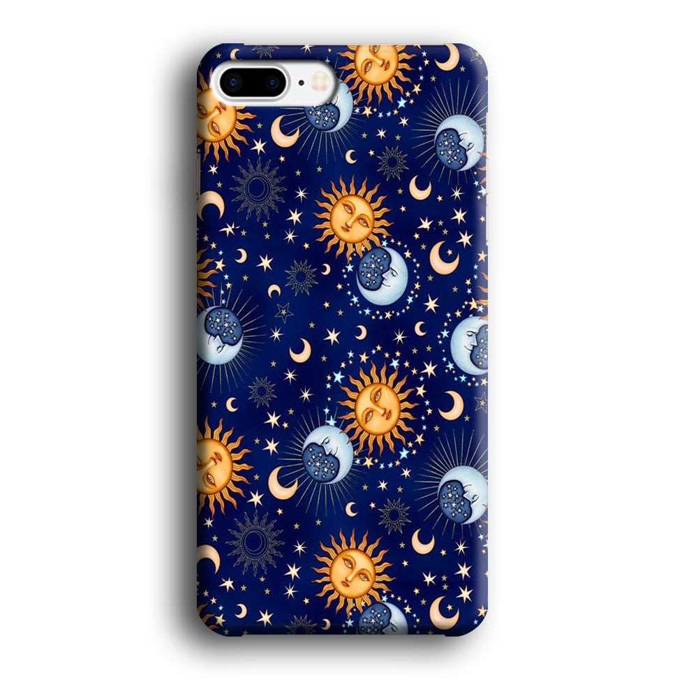 Universe Sun and Moon Face iPhone 7 Plus Case