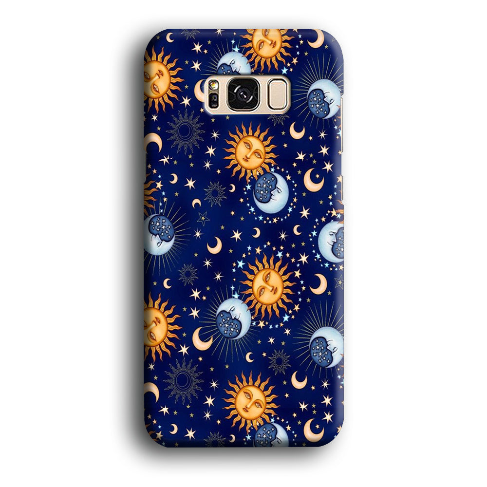Universe Sun and Moon Face Samsung Galaxy S8 Case