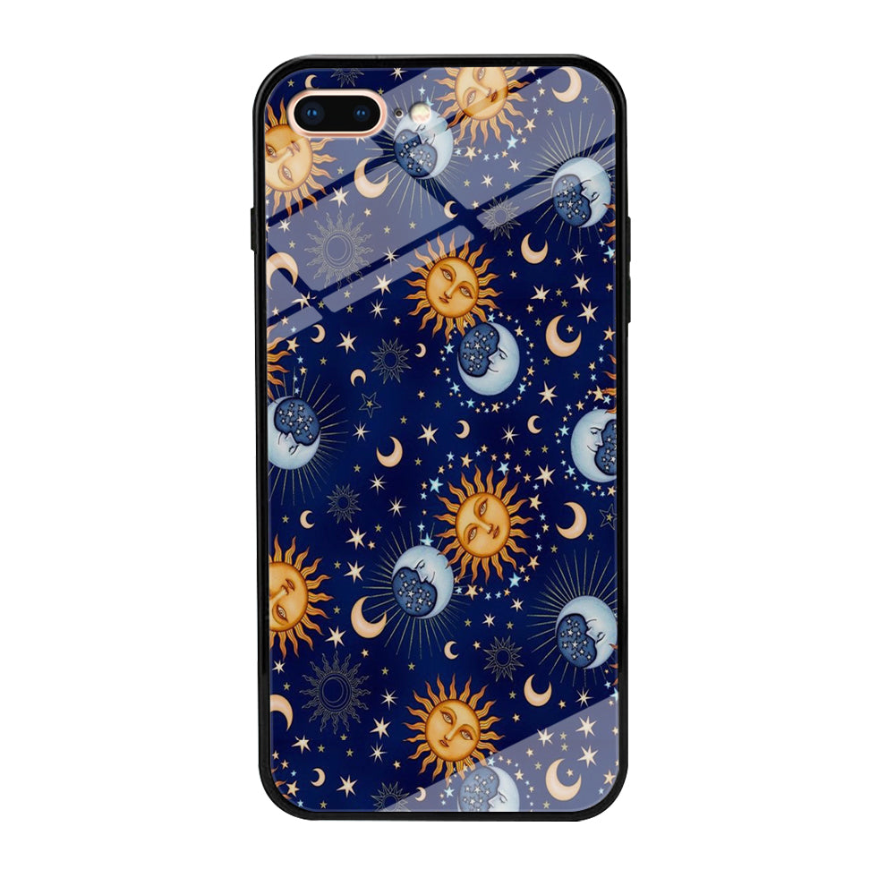 Universe Sun and Moon Face iPhone 7 Plus Case