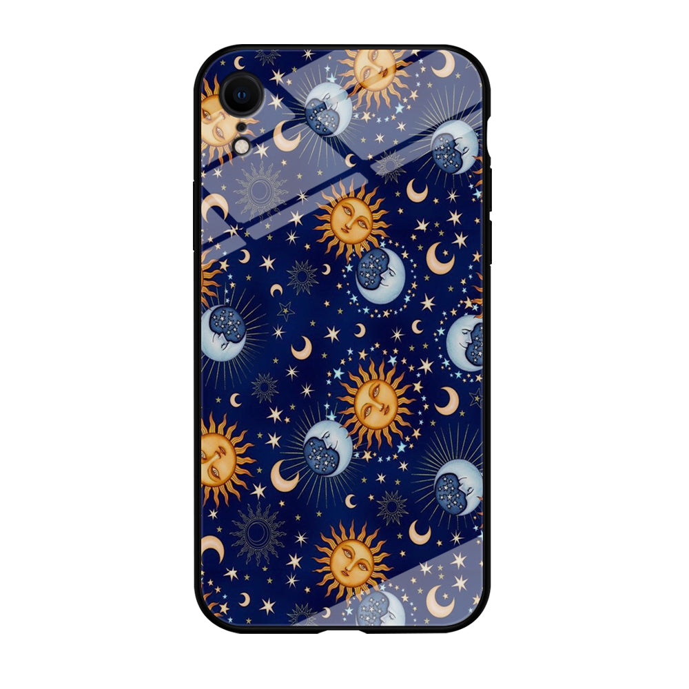 Universe Sun and Moon Face iPhone XR Case