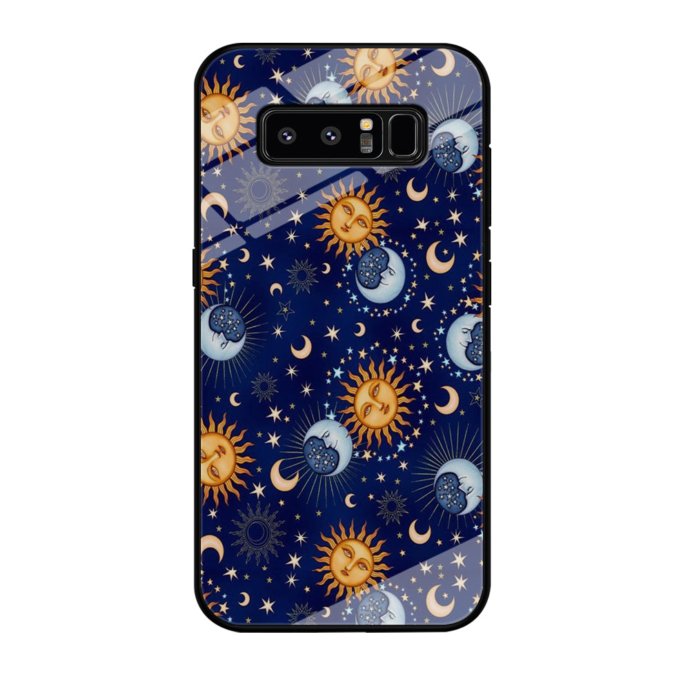 Universe Sun and Moon Face Samsung Galaxy Note 8 Case