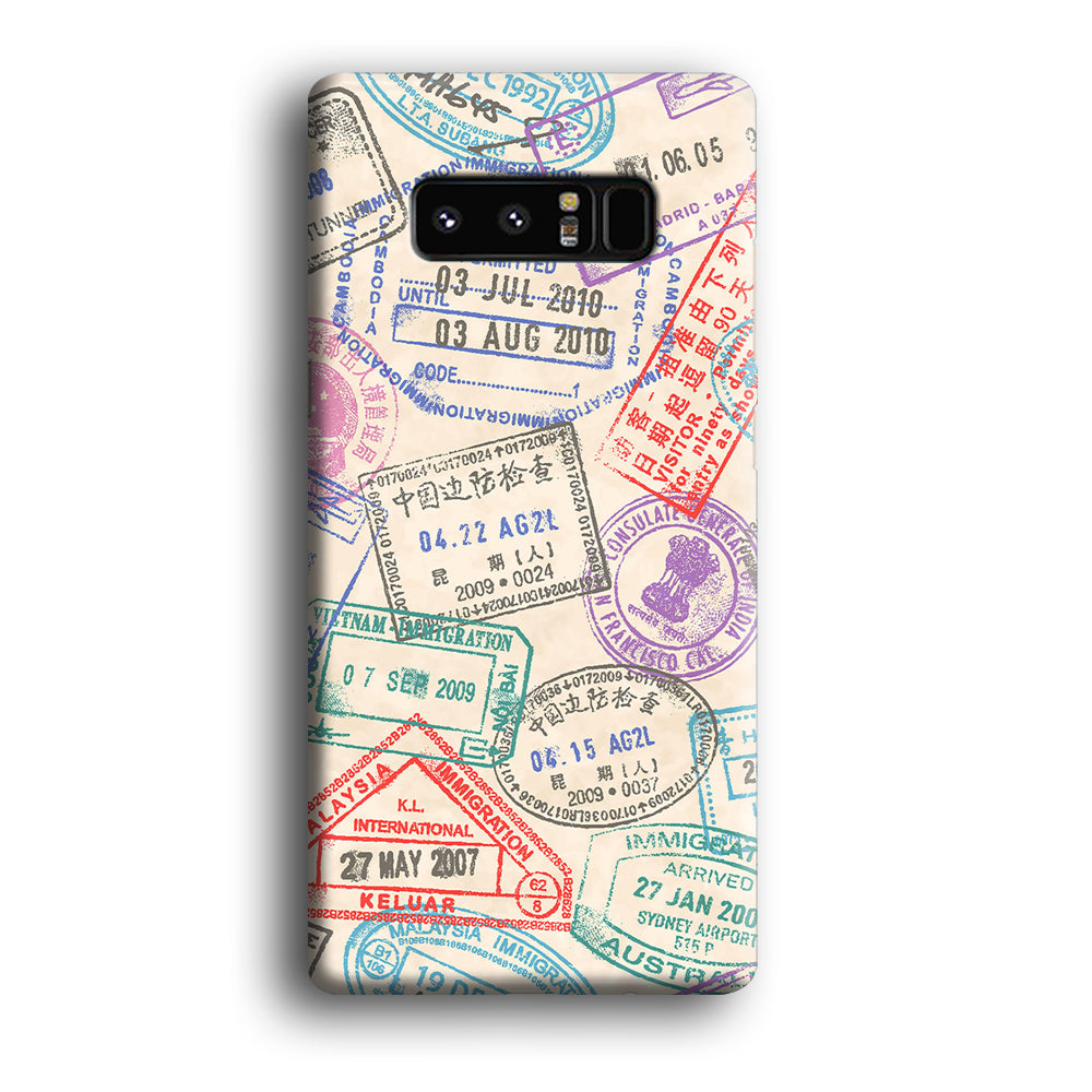 Vacation Visiting List Samsung Galaxy Note 8 Case