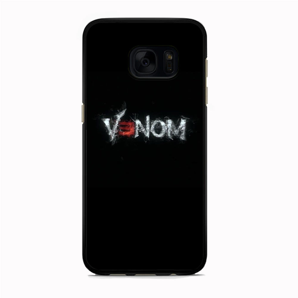 Venom Black Word Samsung Galaxy S7 Case Rubber Black (2D Case)