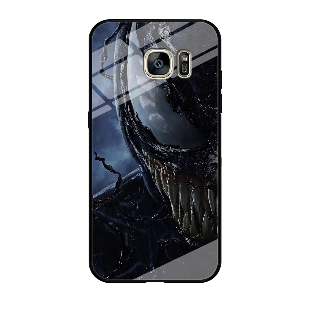 Venom Half Face Samsung Galaxy S7 Case Tempered Glass Case