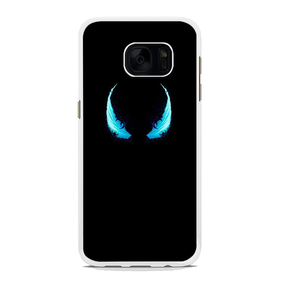 Venom Light Eyes Samsung Galaxy S7 Case Rubber White (2D Case)