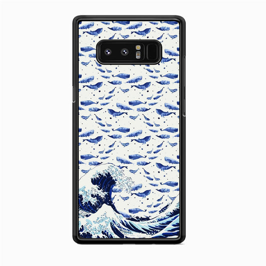 Whale on The Waves Samsung Galaxy Note 8 Case