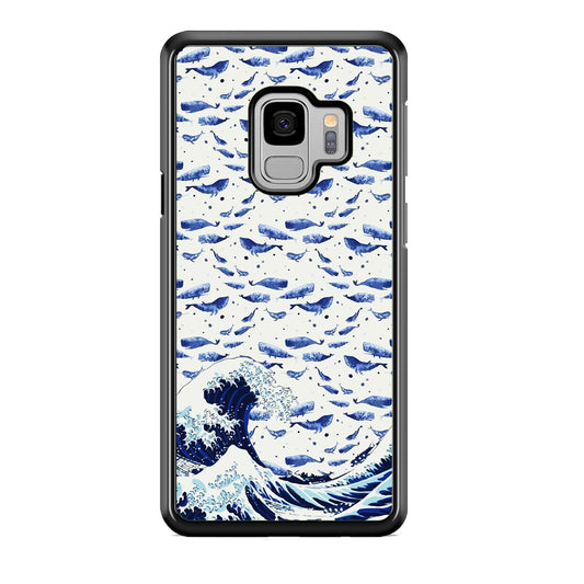 Whale on The Waves Samsung Galaxy S9 Case