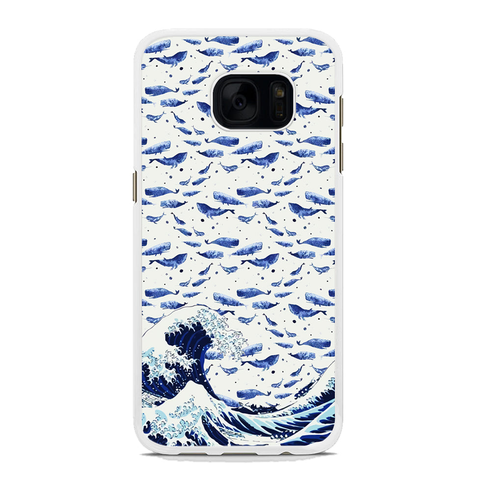 Whale on The Waves Samsung Galaxy S7 Edge Case