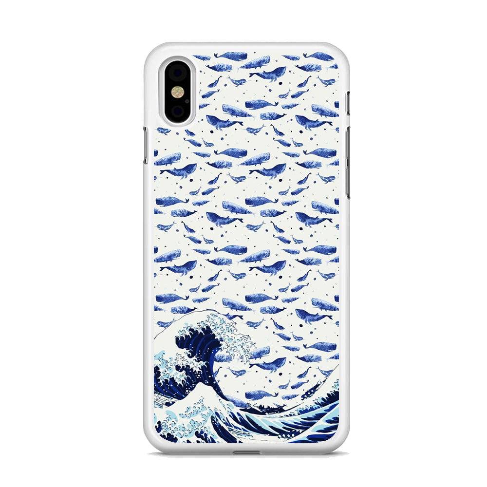 Whale on The Waves iPhone X Case