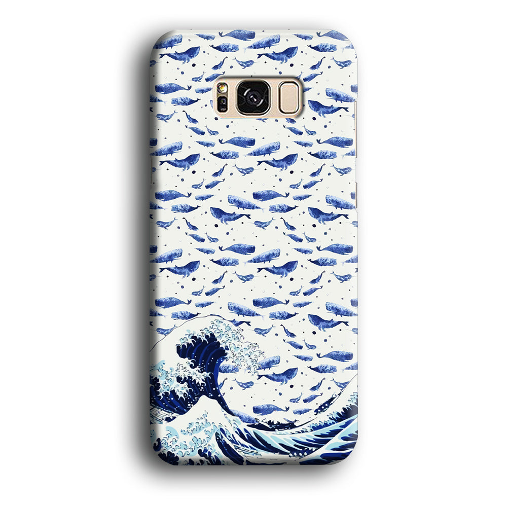 Whale on The Waves Samsung Galaxy S8 Case