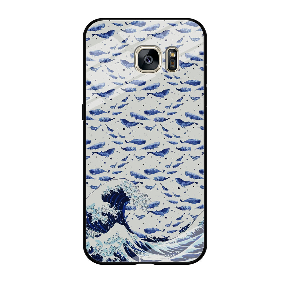 Whale on The Waves Samsung Galaxy S7 Edge Case