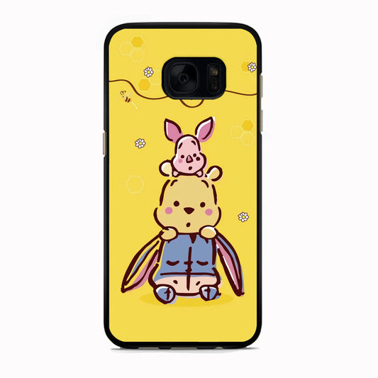 Winnie The Pooh Face of Threes Samsung Galaxy S7 Edge Case