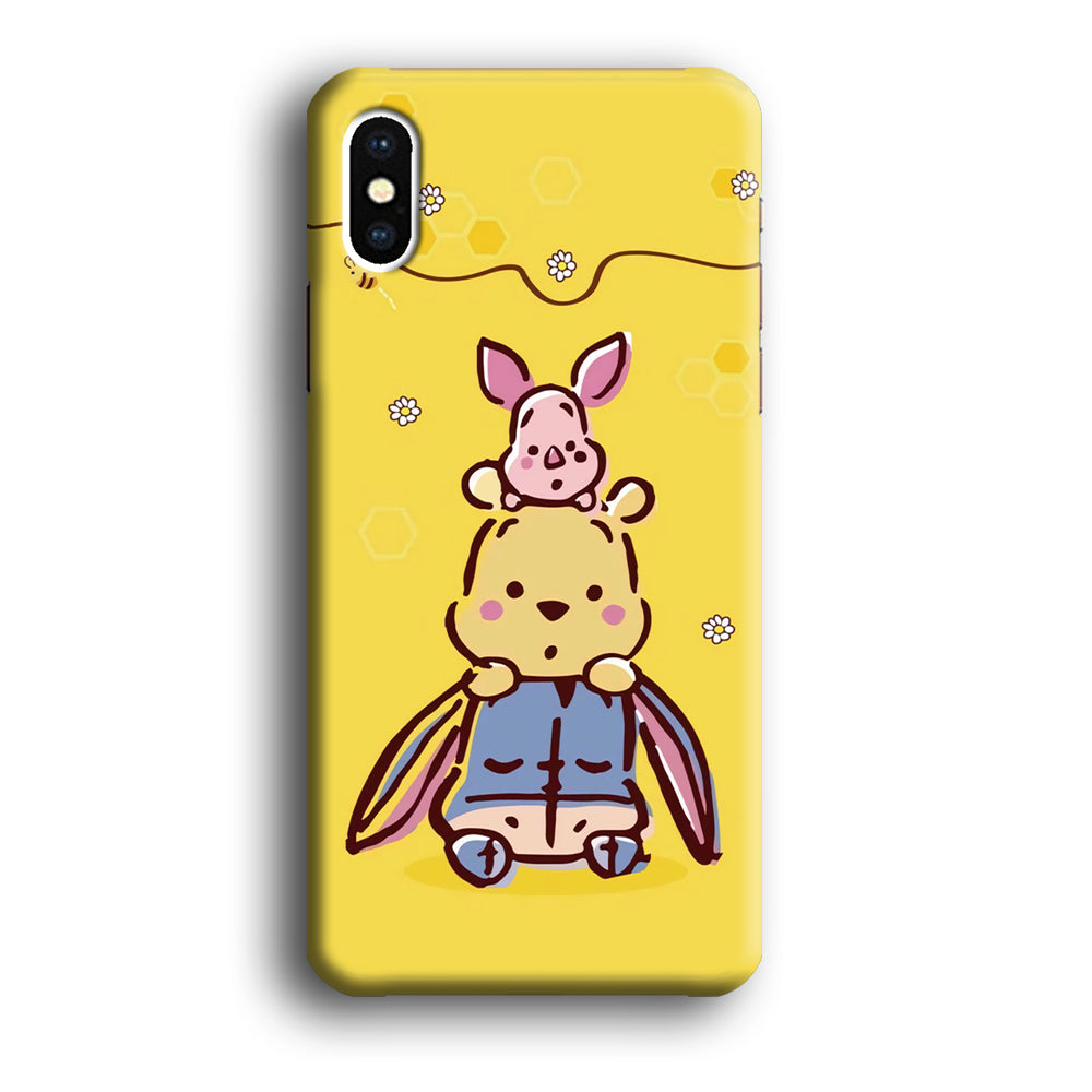 Winnie The Pooh Face of Threes iPhone XS Case